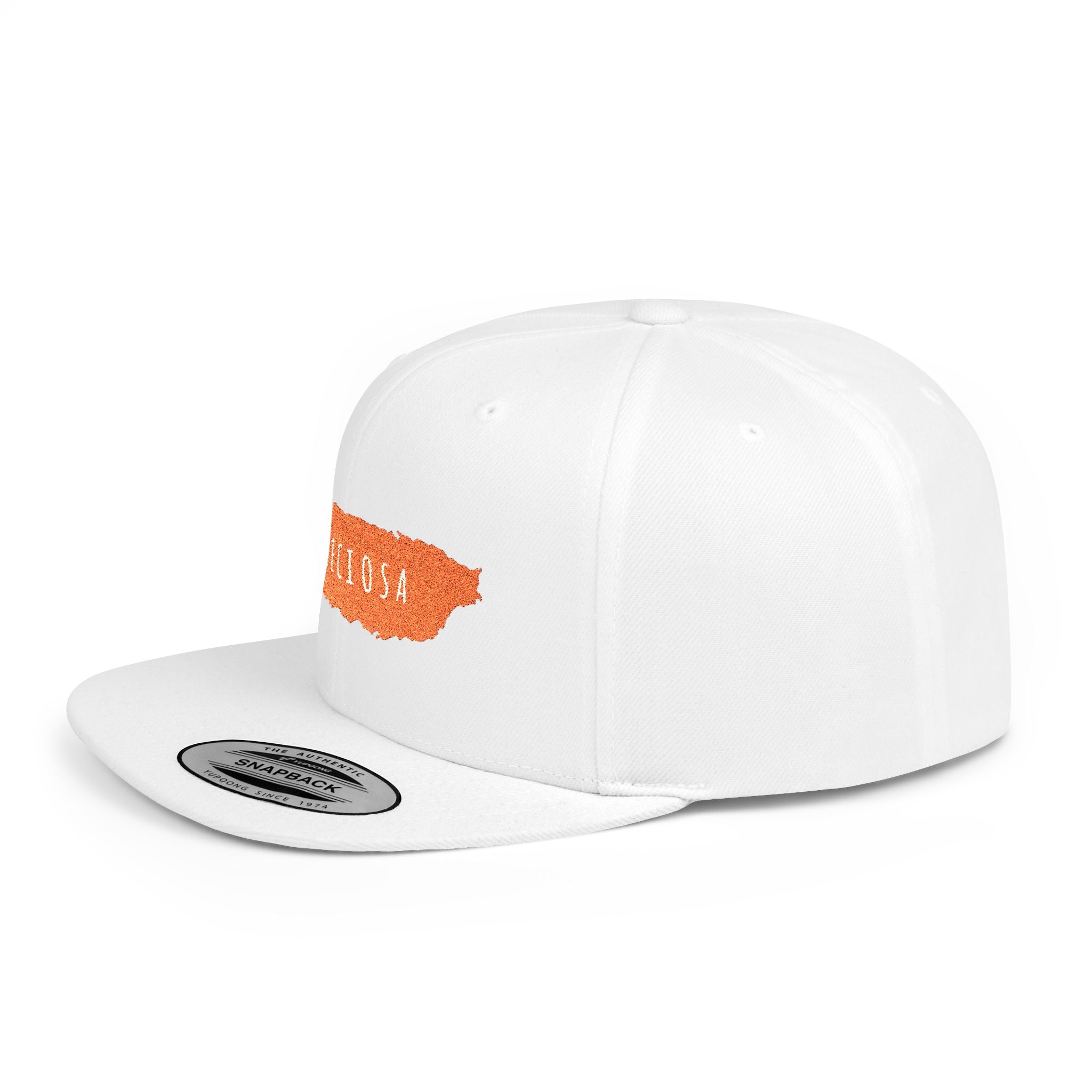 Preciosa Puerto Rico Map Snapback Hat — Flat Bill Adjustable Cap Mango