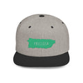 Preciosa Puerto Rico Map Snapback Hat — Flat Bill Adjustable Cap Verde Bosque