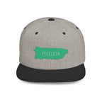 Preciosa Puerto Rico Map Snapback Hat — Flat Bill Adjustable Cap Verde Bosque