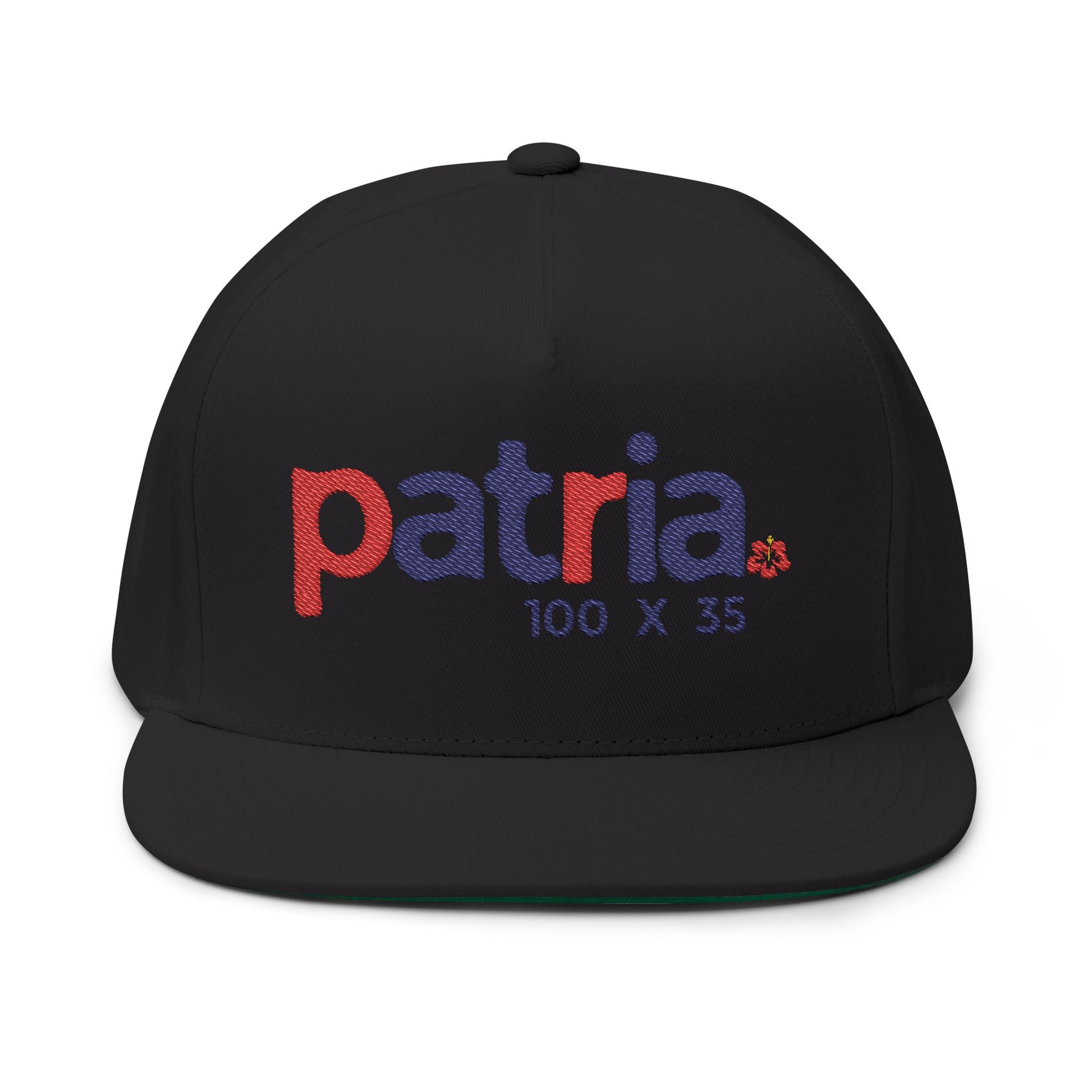 Flat Bill Cap — Patria 100 x 35 Flat Embroidered Snapback