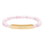 Preciosa - Natural Stone Engraved Bar Bracelet