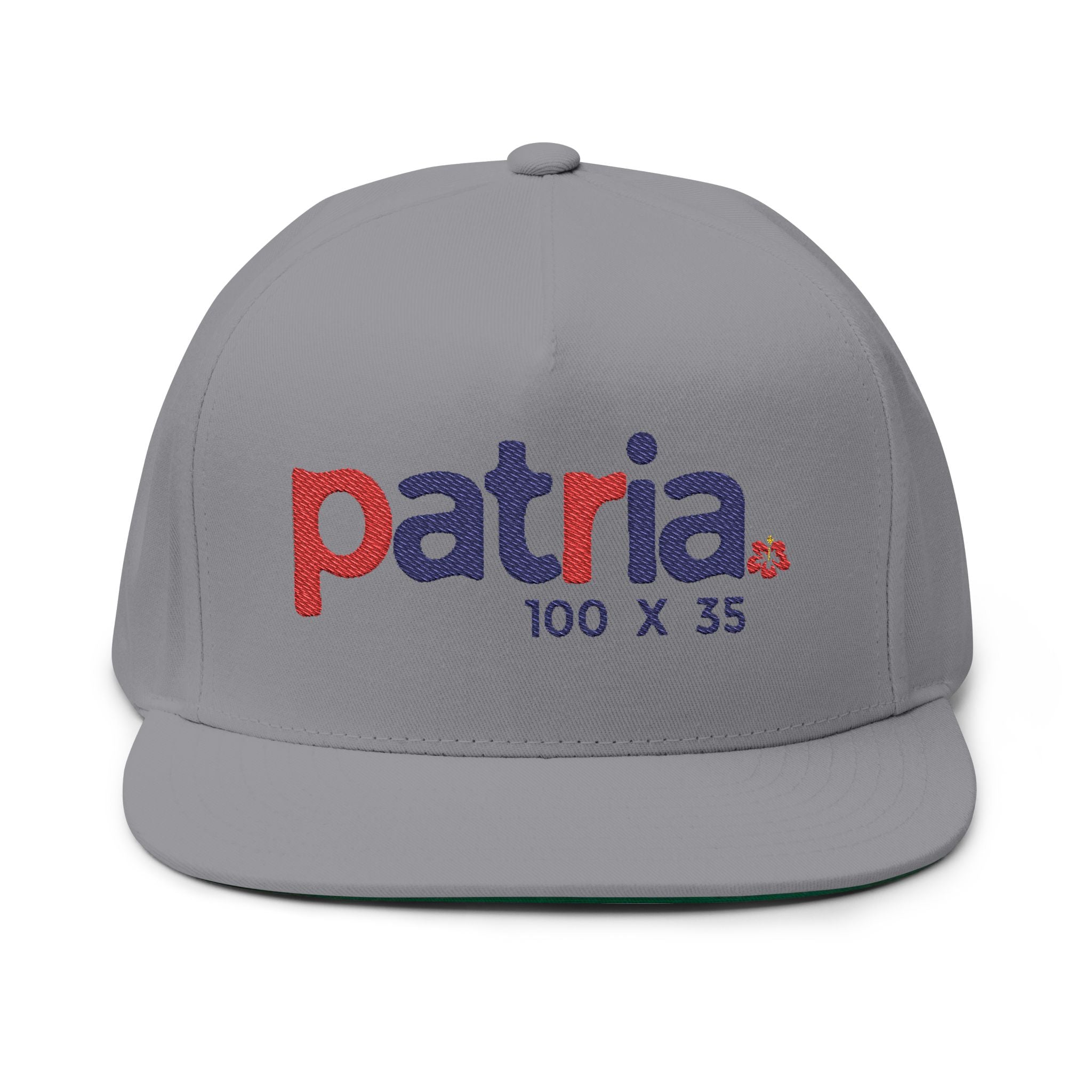 Flat Bill Cap — Patria 100 x 35 Flat Embroidered Snapback