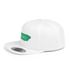 Preciosa Puerto Rico Map Snapback Hat — Flat Bill Adjustable Cap Verde Bosque