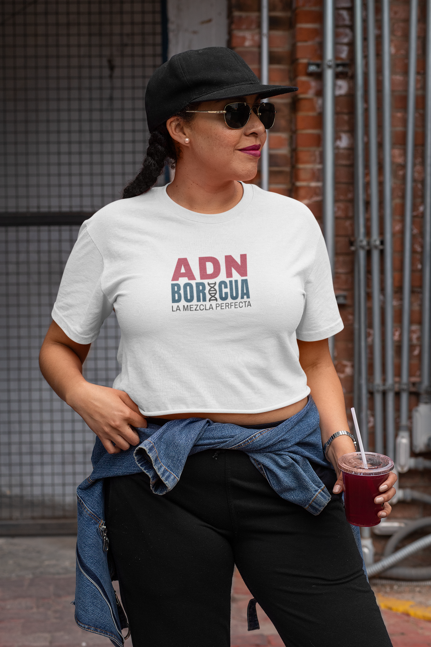 ADN Boricua Crop Tee