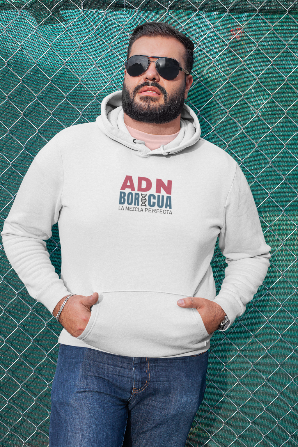 ADN Boricua Hoodie Graphic Pullover