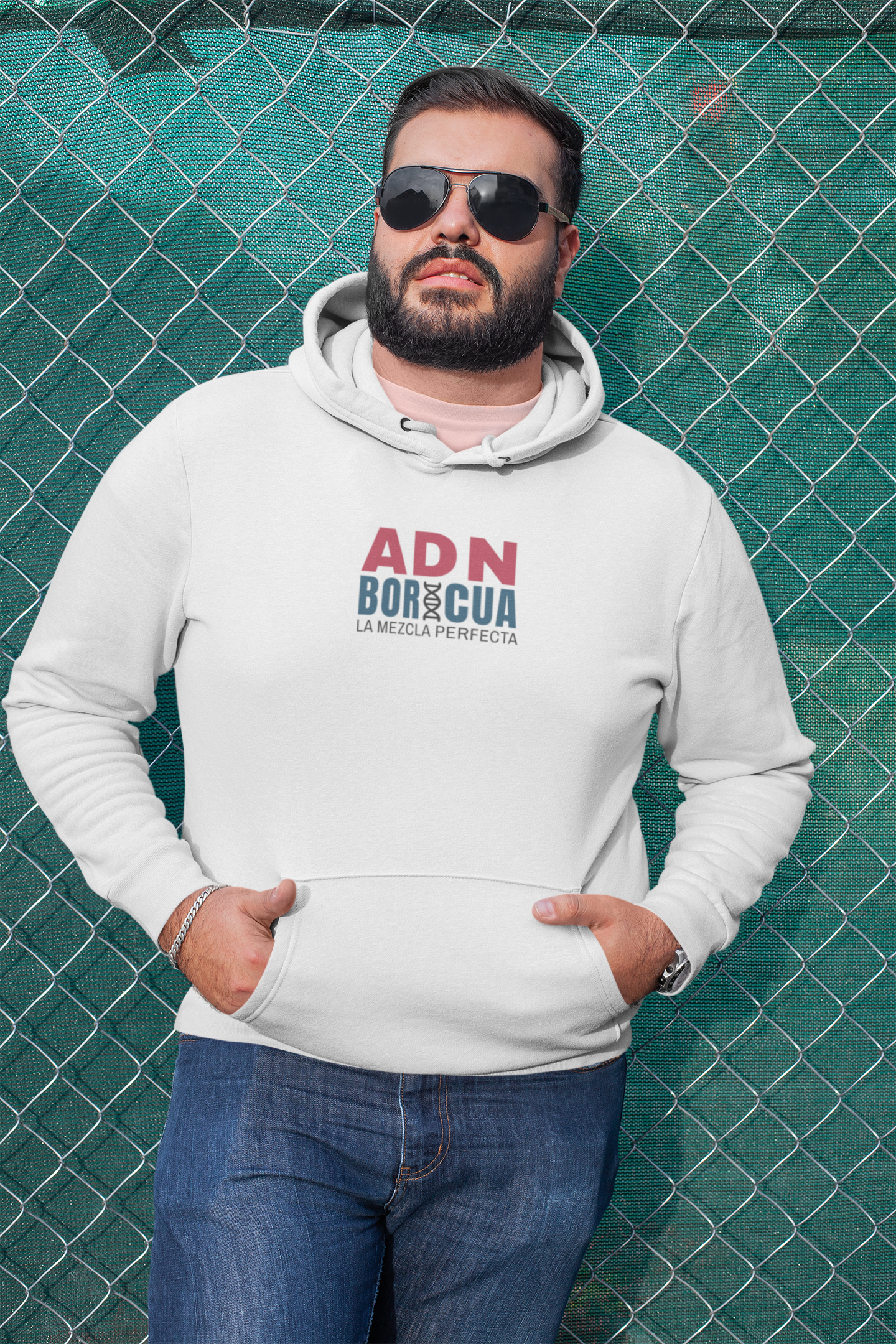 ADN Boricua Hoodie Graphic Pullover