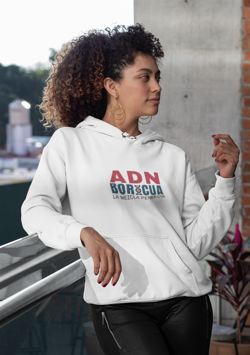 ADN Boricua Hoodie Graphic Pullover