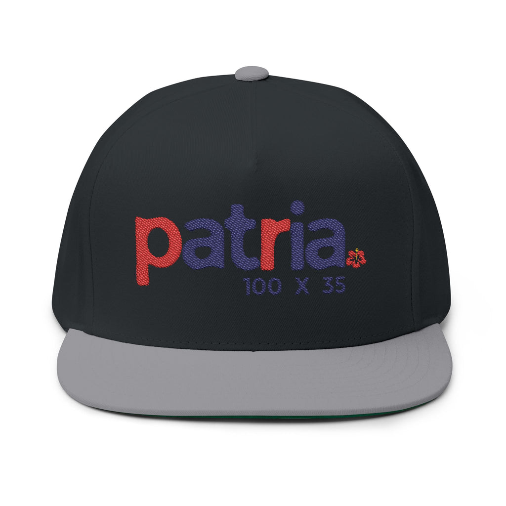 Flat Bill Cap — Patria 100 x 35 Flat Embroidered Snapback