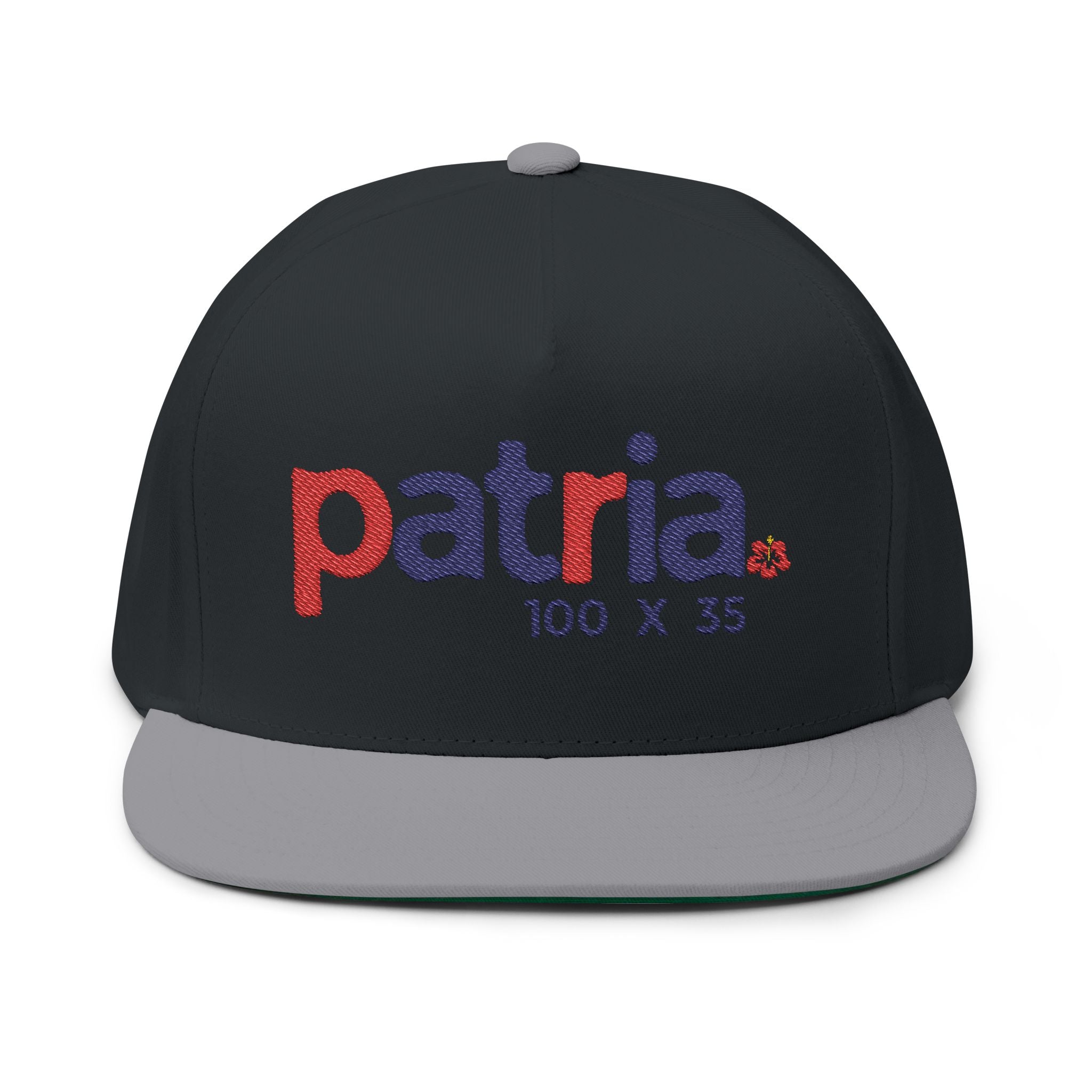Flat Bill Cap — Patria 100 x 35 Flat Embroidered Snapback