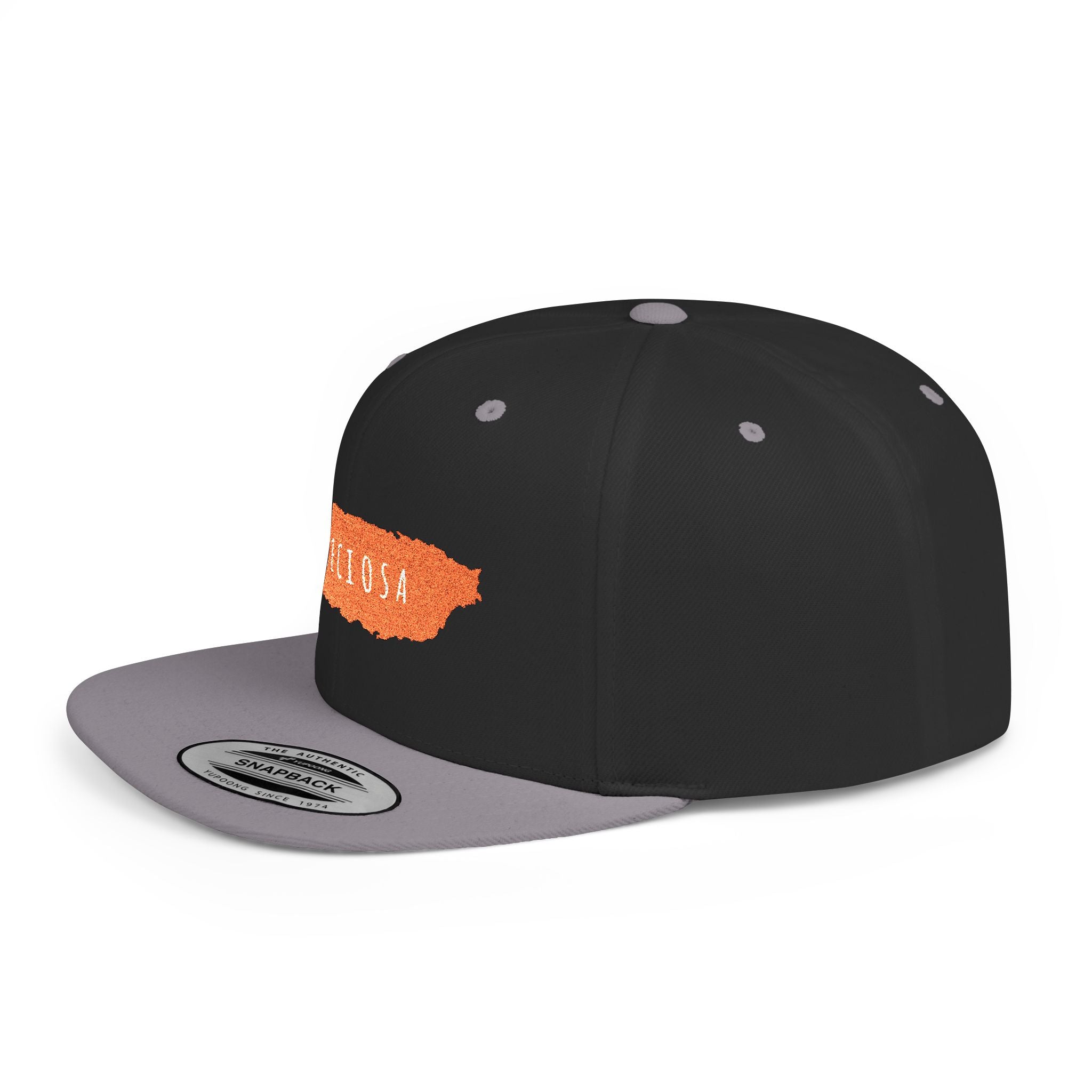 Preciosa Puerto Rico Map Snapback Hat — Flat Bill Adjustable Cap Mango