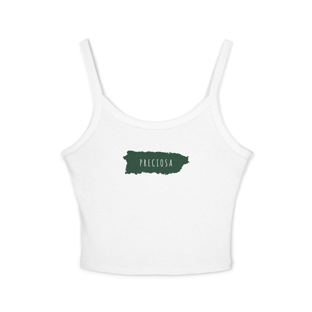 Preciosa Spaghetti Strap Tank Top - Verde Bosque