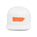 Preciosa Puerto Rico Map Snapback Hat — Flat Bill Adjustable Cap Mango